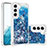 Coque Silicone Motif Fantaisie Souple Couleur Unie Etui Housse Y06B pour Samsung Galaxy S21 5G Bleu