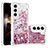 Coque Silicone Motif Fantaisie Souple Couleur Unie Etui Housse Y06B pour Samsung Galaxy S24 5G Or Rose