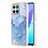 Coque Silicone Motif Fantaisie Souple Couleur Unie Etui Housse Y07B pour Huawei Honor X6S Bleu