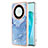 Coque Silicone Motif Fantaisie Souple Couleur Unie Etui Housse Y07B pour Huawei Honor X9a 5G Bleu