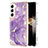 Coque Silicone Motif Fantaisie Souple Couleur Unie Etui Housse Y11B pour Samsung Galaxy S24 5G Violet