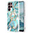 Coque Silicone Motif Fantaisie Souple Couleur Unie Etui Housse Y13B pour Samsung Galaxy S21 Ultra 5G Cyan