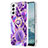 Coque Silicone Motif Fantaisie Souple Couleur Unie Etui Housse Y13B pour Samsung Galaxy S22 Plus 5G Violet