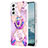 Coque Silicone Motif Fantaisie Souple Couleur Unie Etui Housse Y13B pour Samsung Galaxy S22 Plus 5G Violet Clair