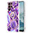 Coque Silicone Motif Fantaisie Souple Couleur Unie Etui Housse Y13B pour Samsung Galaxy S22 Ultra 5G Violet