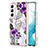 Coque Silicone Motif Fantaisie Souple Couleur Unie Etui Housse Y15B pour Samsung Galaxy S21 FE 5G Violet