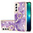 Coque Silicone Motif Fantaisie Souple Couleur Unie Etui Housse Y16B pour Samsung Galaxy S21 5G Violet