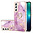 Coque Silicone Motif Fantaisie Souple Couleur Unie Etui Housse Y16B pour Samsung Galaxy S21 Plus 5G Violet Clair