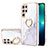 Coque Silicone Motif Fantaisie Souple Couleur Unie Etui Housse Y16B pour Samsung Galaxy S22 Ultra 5G Blanc