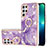 Coque Silicone Motif Fantaisie Souple Couleur Unie Etui Housse Y16B pour Samsung Galaxy S22 Ultra 5G Violet