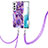 Coque Silicone Motif Fantaisie Souple Couleur Unie Etui Housse Y18B pour Samsung Galaxy S21 5G Violet