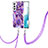 Coque Silicone Motif Fantaisie Souple Couleur Unie Etui Housse Y18B pour Samsung Galaxy S21 FE 5G Violet