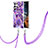 Coque Silicone Motif Fantaisie Souple Couleur Unie Etui Housse Y18B pour Samsung Galaxy S21 Ultra 5G Violet