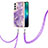 Coque Silicone Motif Fantaisie Souple Couleur Unie Etui Housse Y21B pour Samsung Galaxy S22 Plus 5G Violet