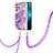 Coque Silicone Motif Fantaisie Souple Couleur Unie Etui Housse Y21B pour Samsung Galaxy S22 Ultra 5G Violet