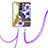 Coque Silicone Motif Fantaisie Souple Couleur Unie Etui Housse Y22B pour Samsung Galaxy S21 5G Violet