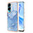 Coque Silicone Motif Fantaisie Souple Couleur Unie Etui Housse YB1 pour Huawei Honor 90 Lite 5G Bleu