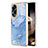 Coque Silicone Motif Fantaisie Souple Couleur Unie Etui Housse YB1 pour Oppo A58 4G Bleu