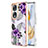 Coque Silicone Motif Fantaisie Souple Couleur Unie Etui Housse YB3 pour Huawei Honor 90 5G Violet