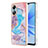 Coque Silicone Motif Fantaisie Souple Couleur Unie Etui Housse YB3 pour Oppo A17 Bleu