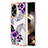 Coque Silicone Motif Fantaisie Souple Couleur Unie Etui Housse YB3 pour Oppo A38 Violet