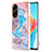 Coque Silicone Motif Fantaisie Souple Couleur Unie Etui Housse YB3 pour Oppo A98 5G Bleu