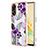 Coque Silicone Motif Fantaisie Souple Couleur Unie Etui Housse YB3 pour Oppo Reno8 T 4G Violet