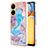 Coque Silicone Motif Fantaisie Souple Couleur Unie Etui Housse YB3 pour Xiaomi Poco C65 Bleu