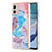 Coque Silicone Motif Fantaisie Souple Couleur Unie Etui Housse YB4 pour Motorola Moto G53j 5G Bleu