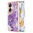 Coque Silicone Motif Fantaisie Souple Couleur Unie Etui Housse YB5 pour Huawei Honor 90 5G Violet