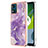 Coque Silicone Motif Fantaisie Souple Couleur Unie Etui Housse YB5 pour Motorola Moto E13 Violet