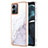 Coque Silicone Motif Fantaisie Souple Couleur Unie Etui Housse YB5 pour Motorola Moto G14 Blanc