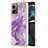 Coque Silicone Motif Fantaisie Souple Couleur Unie Etui Housse YB5 pour Motorola Moto G14 Violet