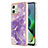 Coque Silicone Motif Fantaisie Souple Couleur Unie Etui Housse YB5 pour Motorola Moto G54 5G Violet