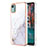 Coque Silicone Motif Fantaisie Souple Couleur Unie Etui Housse YB5 pour Nokia C12 Pro Blanc