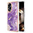 Coque Silicone Motif Fantaisie Souple Couleur Unie Etui Housse YB5 pour Oppo A38 Violet