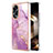 Coque Silicone Motif Fantaisie Souple Couleur Unie Etui Housse YB5 pour Oppo A58 4G Violet Clair