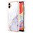 Coque Silicone Motif Fantaisie Souple Couleur Unie Etui Housse YB5 pour Samsung Galaxy A04 4G Blanc