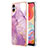 Coque Silicone Motif Fantaisie Souple Couleur Unie Etui Housse YB5 pour Samsung Galaxy A04 4G Violet Clair