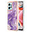 Coque Silicone Motif Fantaisie Souple Couleur Unie Etui Housse YB5 pour Xiaomi Redmi Note 12 4G Violet