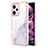 Coque Silicone Motif Fantaisie Souple Couleur Unie Etui Housse YB5 pour Xiaomi Redmi Note 12 Pro 5G Blanc