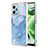 Coque Silicone Motif Fantaisie Souple Couleur Unie Etui Housse YB7 pour Xiaomi Redmi Note 12 5G Bleu