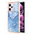 Coque Silicone Motif Fantaisie Souple Couleur Unie Etui Housse YB7 pour Xiaomi Redmi Note 12 Pro 5G Bleu