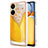 Coque Silicone Motif Fantaisie Souple Couleur Unie Etui Housse YB8 pour Xiaomi Redmi 13C Jaune