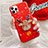 Coque Silicone Motif Noel Souple Couleur Unie Etui Housse pour Apple iPhone 12 Pro Rouge