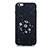 Coque Silicone Paillette Etoile Souple Couleur Unie Etui Housse pour Apple iPhone 6 Noir