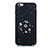 Coque Silicone Paillette Etoile Souple Couleur Unie Etui Housse pour Apple iPhone 6S Plus Noir
