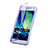 Coque Transparente Integrale Silicone Souple Portefeuille pour Samsung Galaxy A5 SM-500F Violet