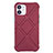 Coque Ultra Fine Silicone Souple 360 Degres Housse Etui C02 pour Apple iPhone 12 Vin Rouge