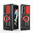 Coque Ultra Fine Silicone Souple 360 Degres Housse Etui MJ1 pour Samsung Galaxy Z Fold3 5G Rouge